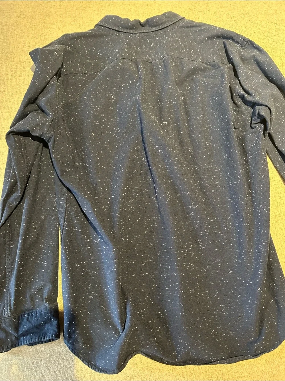 J Crew Slim Button-Down Navy Speckled Men's Shirt